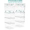 Sorbus Large Plastic Storage Bins with Lids - for Kitchen, Fridge, Cabinet, Pantry Organization and Storage - Clear Storage Bins (8 pack)